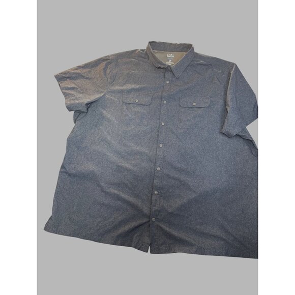 Croft & Barrow Quick Dry Mens Short Sleeve Shirt 4XB Blue Polyester Button-Down - Picture 5 of 13